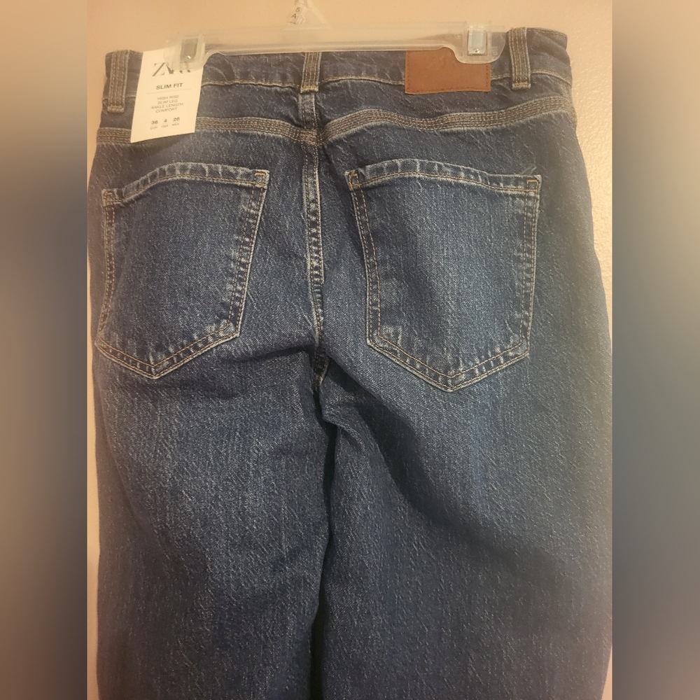 Zara high rise slim fit jeans size 4 NWT - Picture 2 of 5